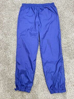 Vintage Columbia Packable Rain Pants Women’s LL Blue Purple Nylon Zip Leg